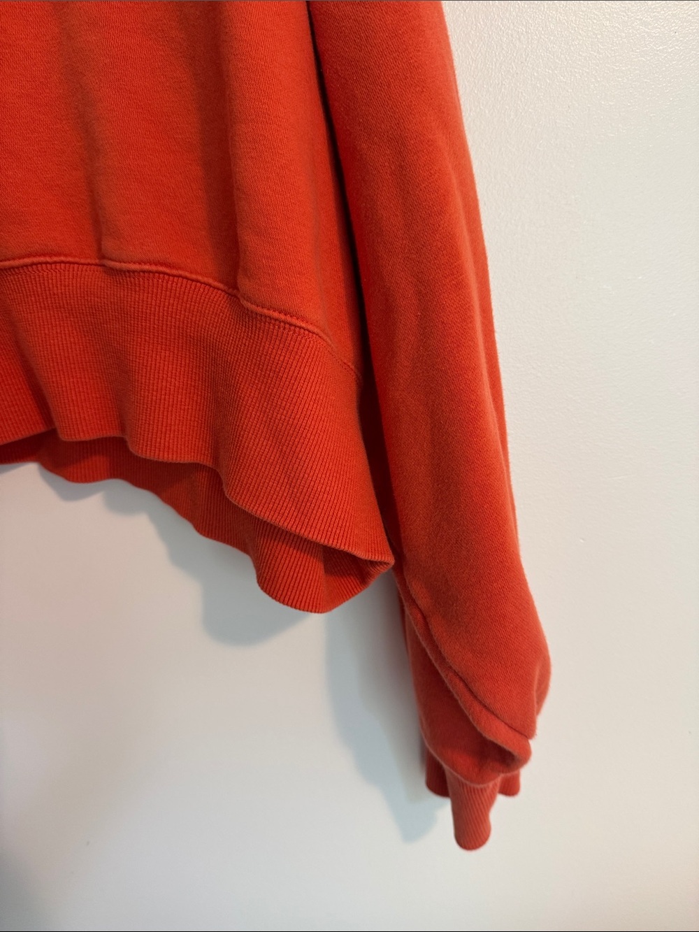 Nike Orange Pullover Sweatshirt with White Swoosh - Picture 5 of 7